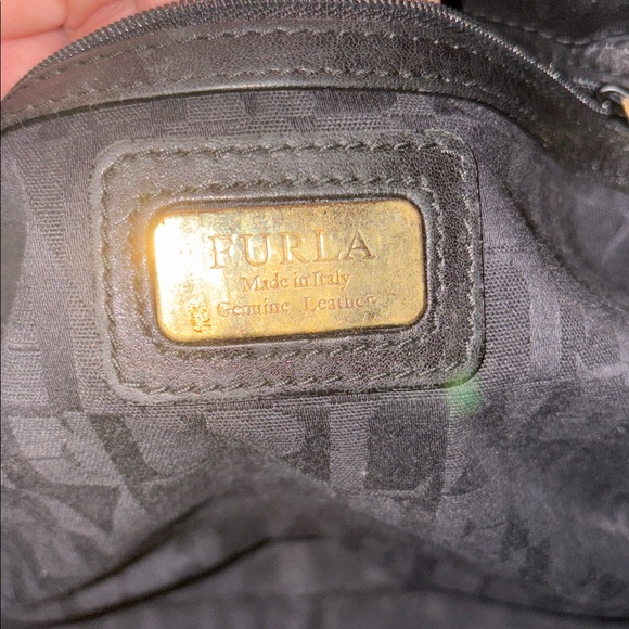 Furla Carmen Black Quilted Shoulder Bag with Scarf. - Picture 11 of 16